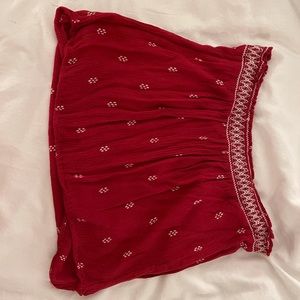 Red Tube Top Size Small